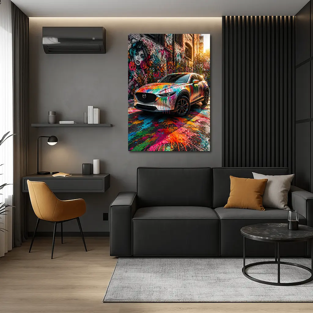 Mazda CX30 Paint Splash Graffiti Alley – Wall Art