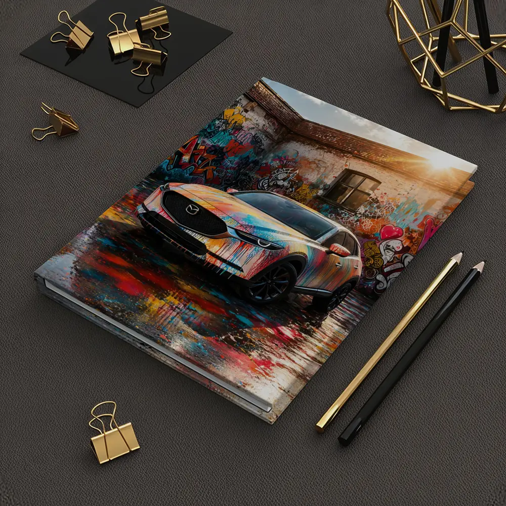 Mazda CX30 Colorful Graffiti Wall Urban Setting – Notebooks