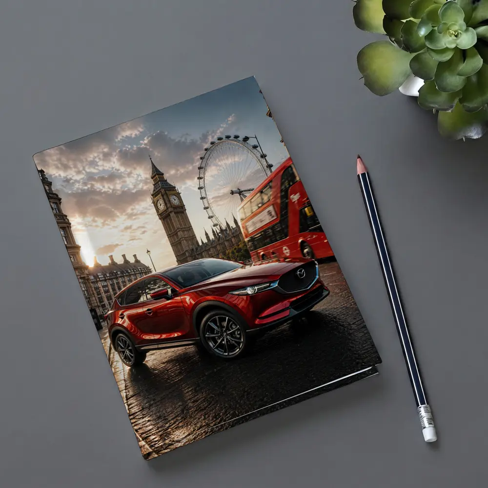 Mazda CX5 Red SUV London Street – Notebooks
