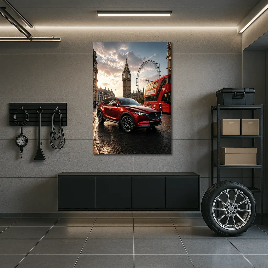 Mazda CX5 Red SUV London Street – Wall Art