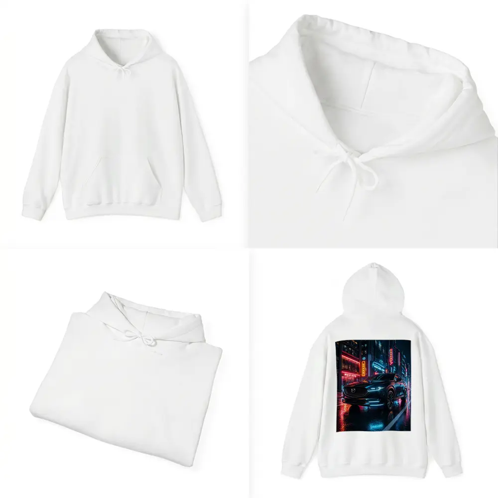 Mazda CX5 Neon City Night Street – Hoodies