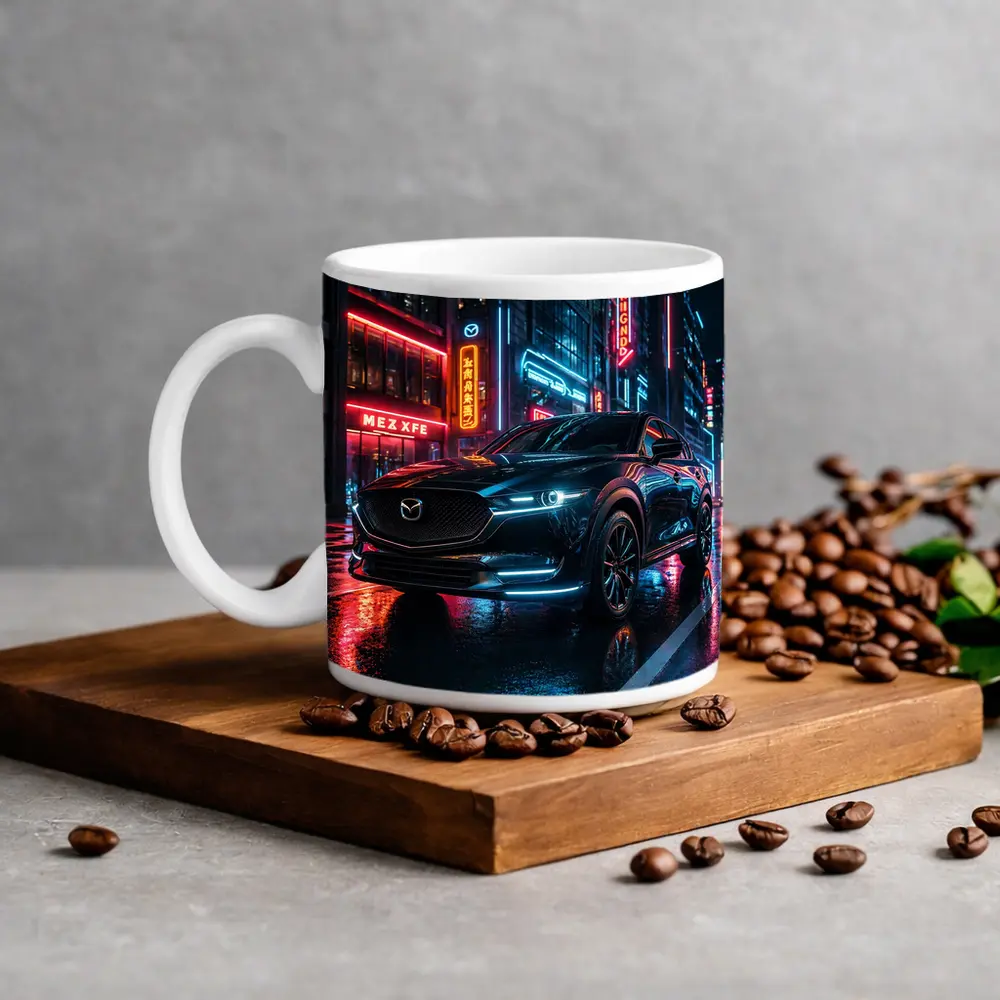 Mazda CX5 Neon City Night Street – Mugs
