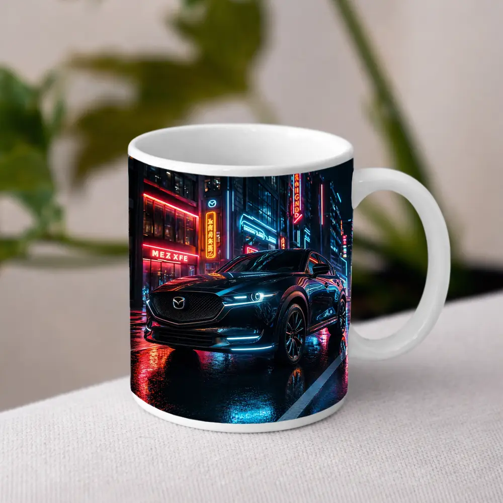 Mazda CX5 Neon City Night Street – Mugs