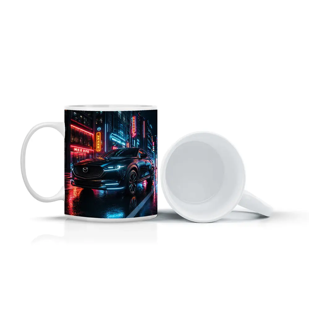 Mazda CX5 Neon City Night Street – Mugs