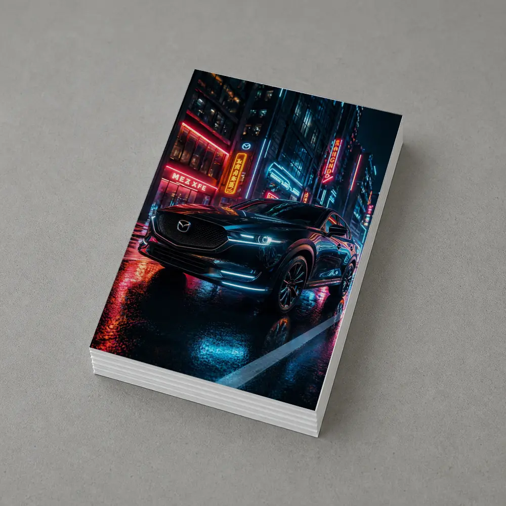 Mazda CX5 Neon City Night Street – Postcards