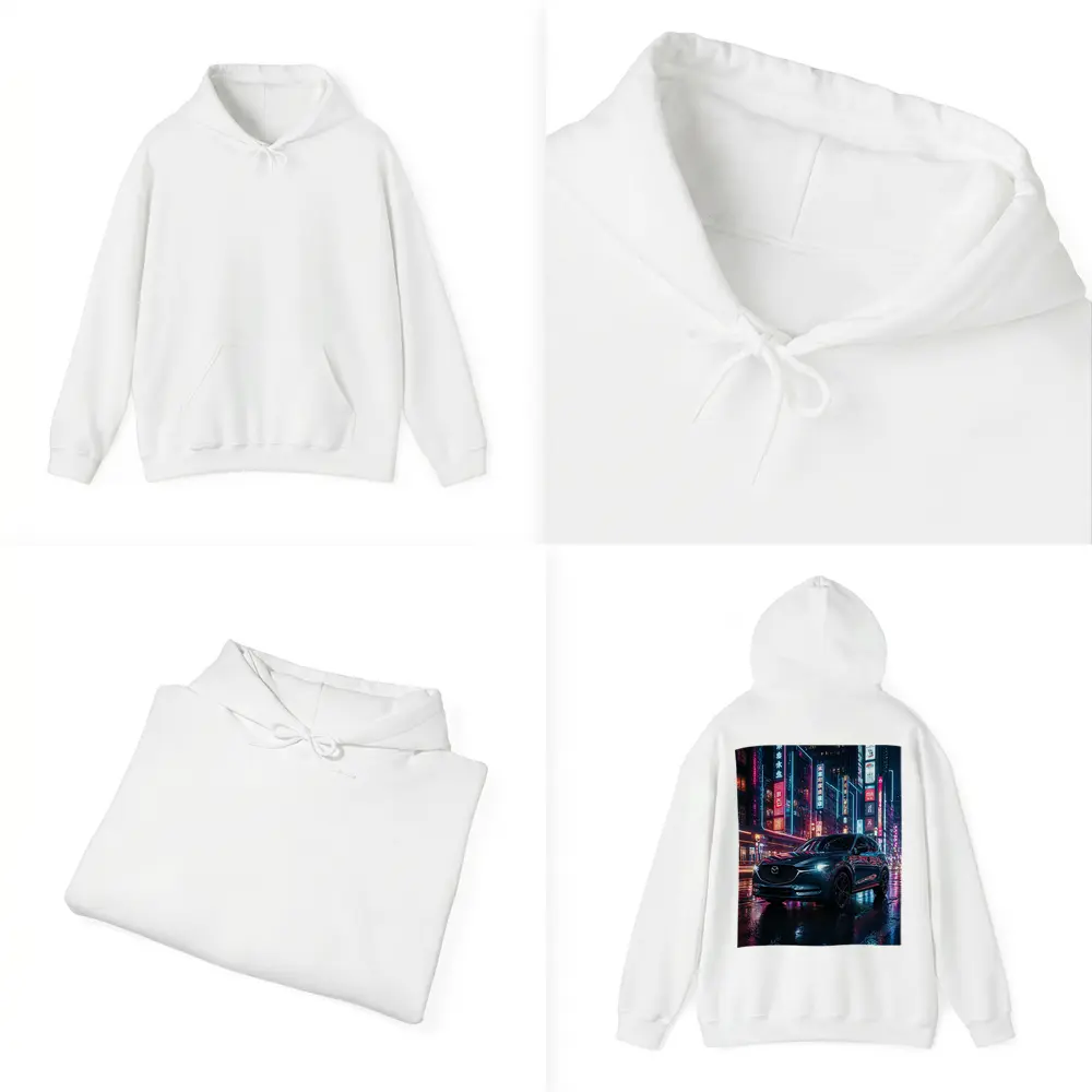 Mazda CX5 Neon City Night Street – Hoodies