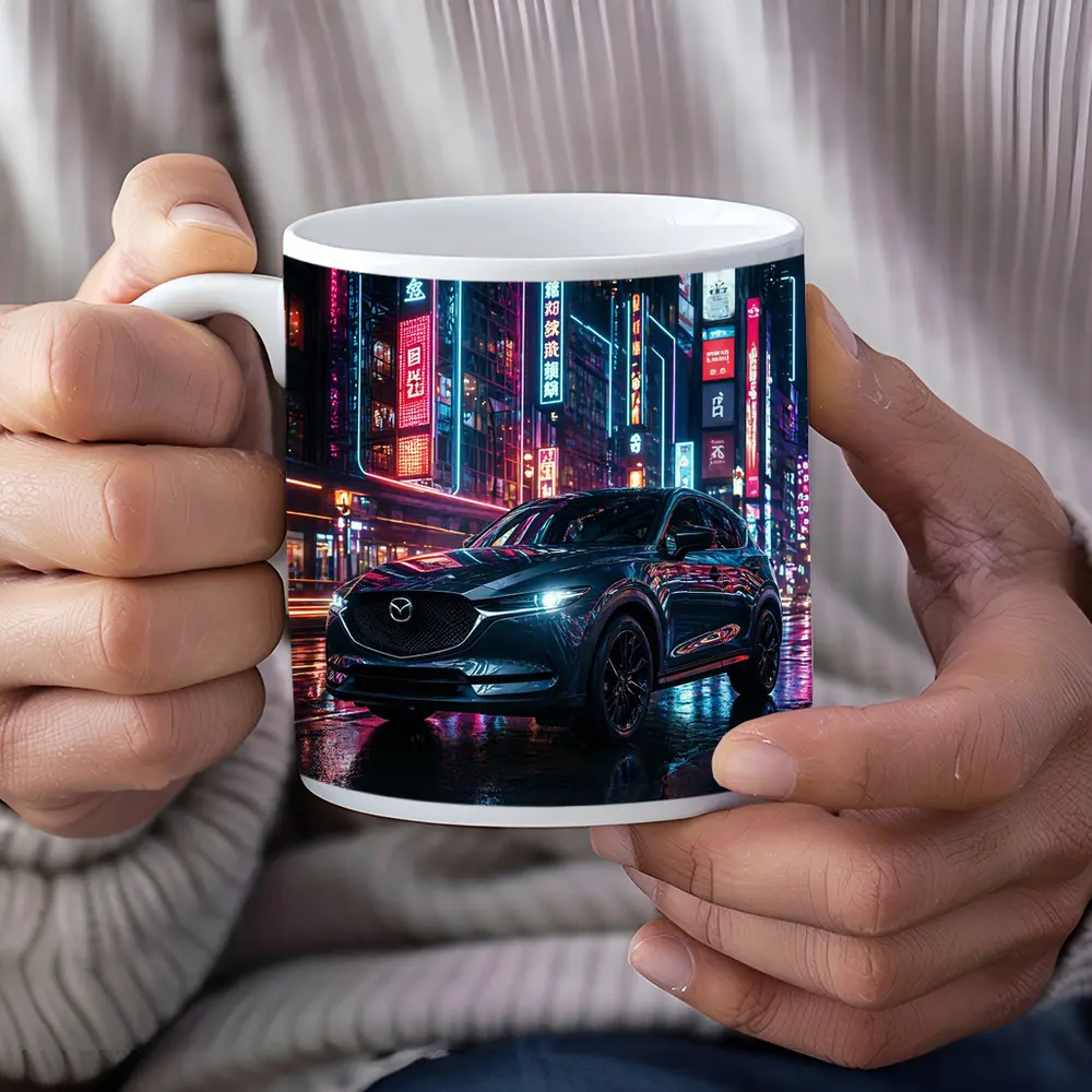 Mazda CX5 Neon City Night Street – Mugs