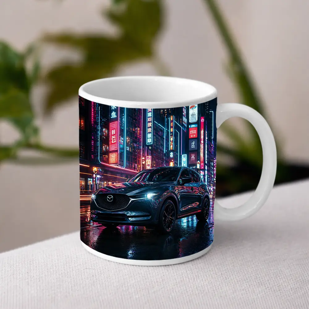 Mazda CX5 Neon City Night Street – Mugs