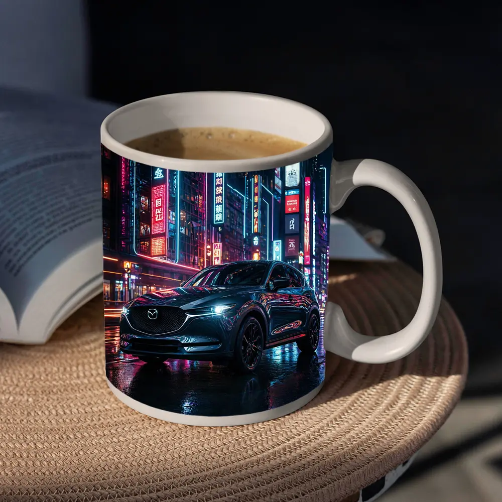 Mazda CX5 Neon City Night Street – Mugs
