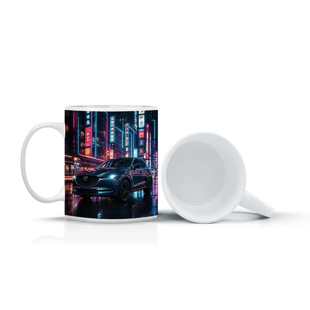 Mazda CX5 Neon City Night Street – Mugs