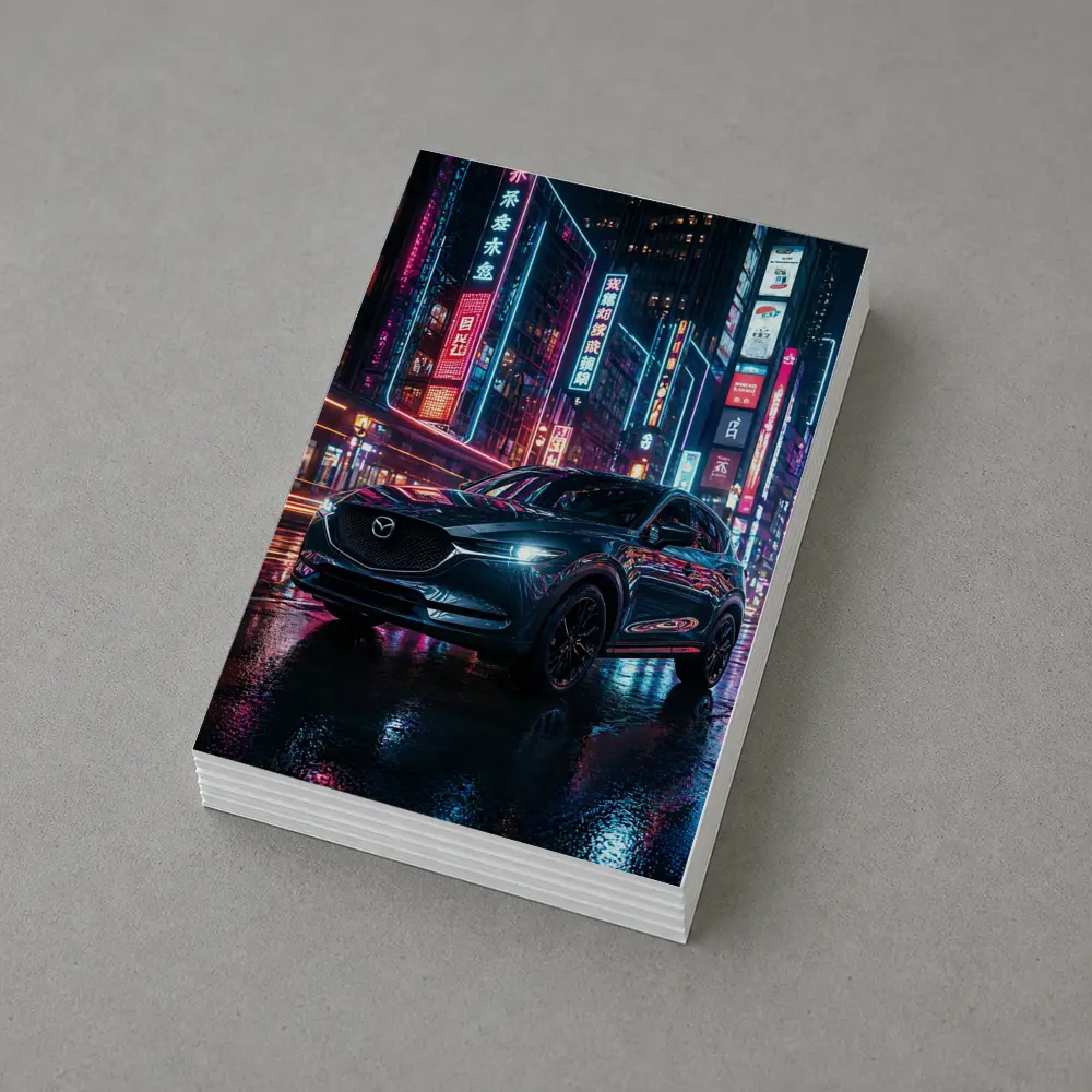 Mazda CX5 Neon City Night Street – Postcards