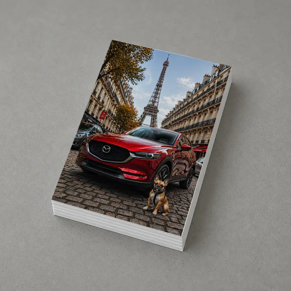 Mazda CX5 Red SUV Paris Eiffel Tower – Postcards
