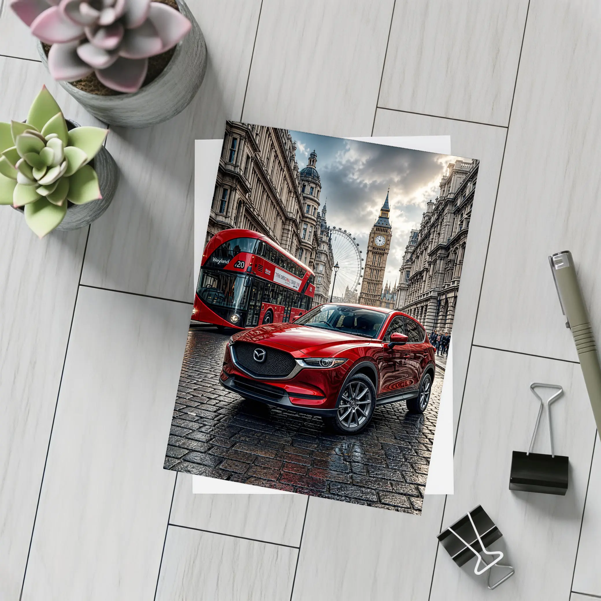 Mazda CX Five Red SUV London Street – Postcards