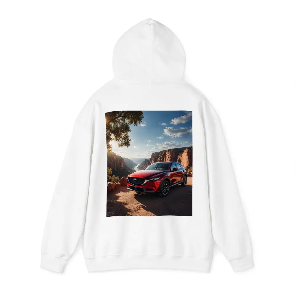 Mazda CX5 Red SUV Canyon Sunset View – Hoodies