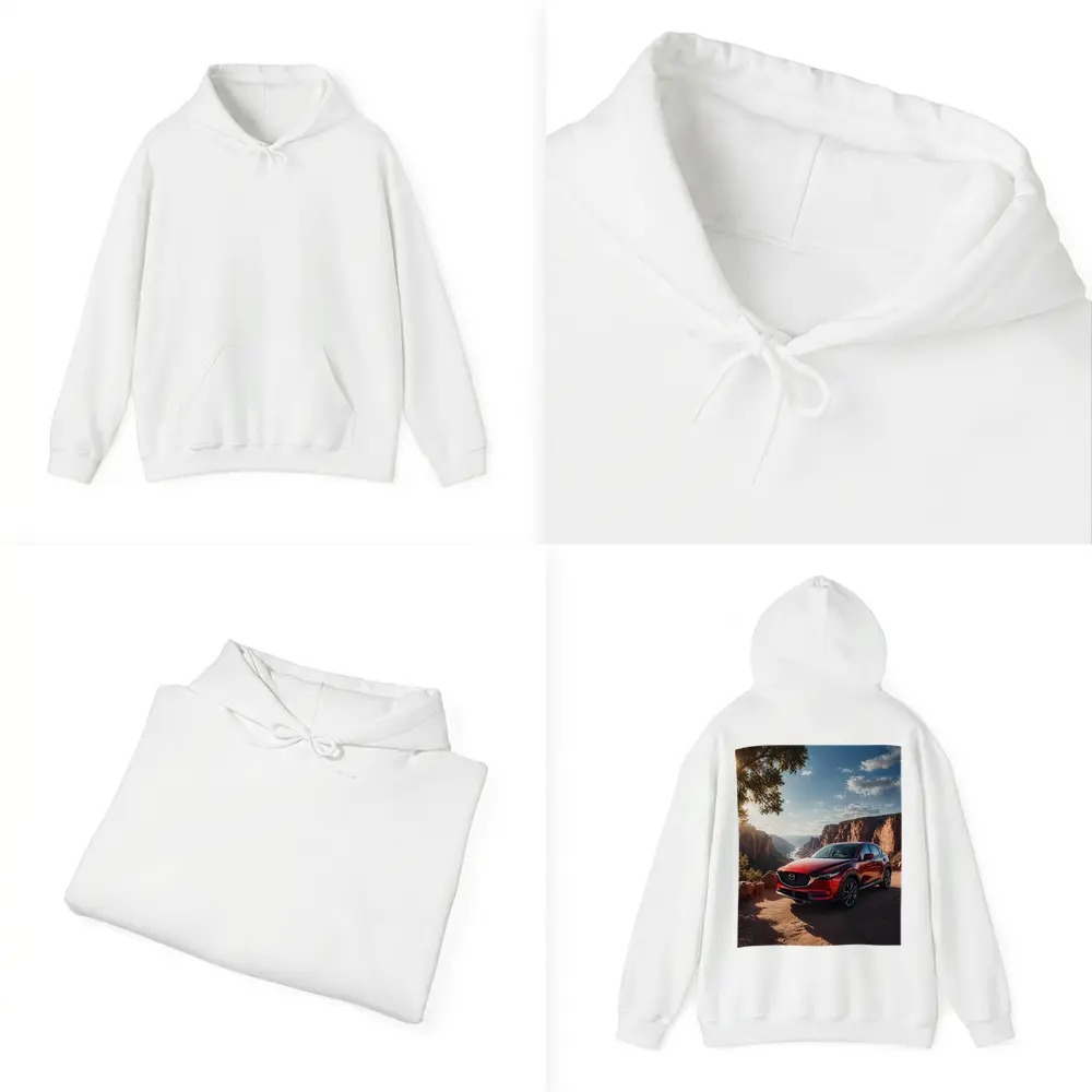 Mazda CX5 Red SUV Canyon Sunset View – Hoodies