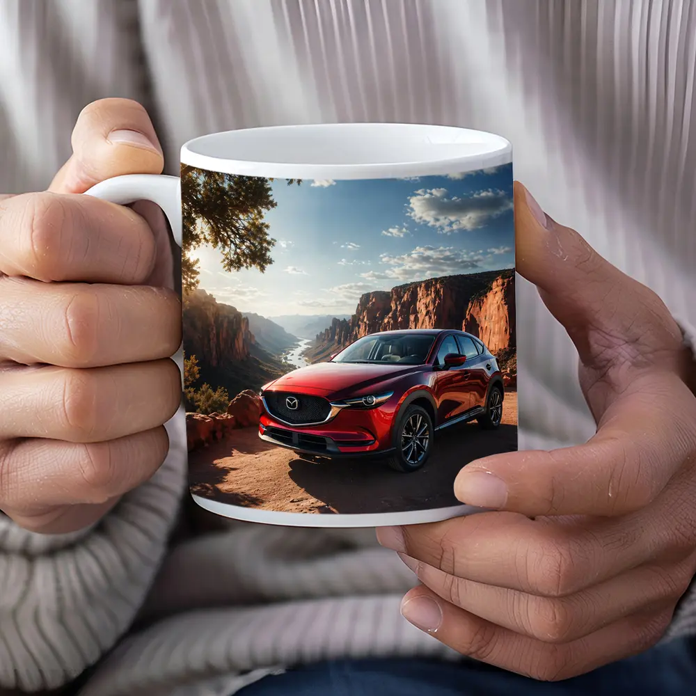 Mazda CX5 Red SUV Canyon Sunset View – Mugs