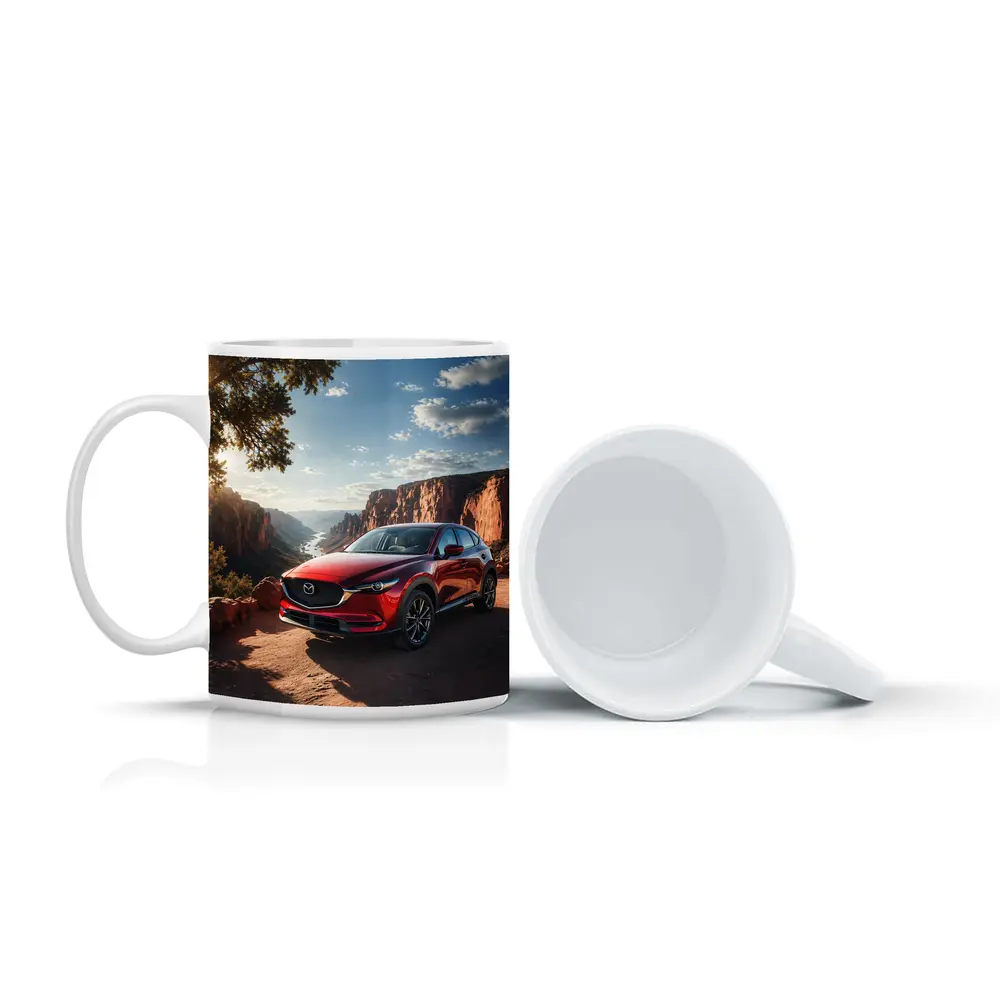 Mazda CX5 Red SUV Canyon Sunset View – Mugs