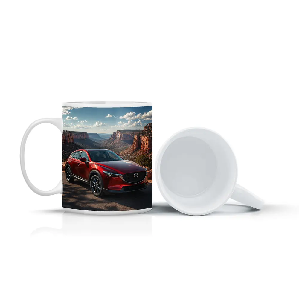 Mazda CX5 Red SUV Canyon Landscape – Mugs