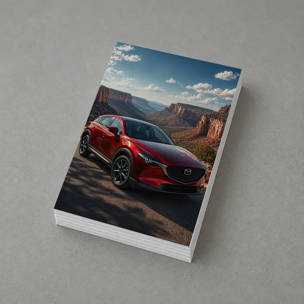 Mazda CX5 Red SUV Canyon Landscape – Postcards