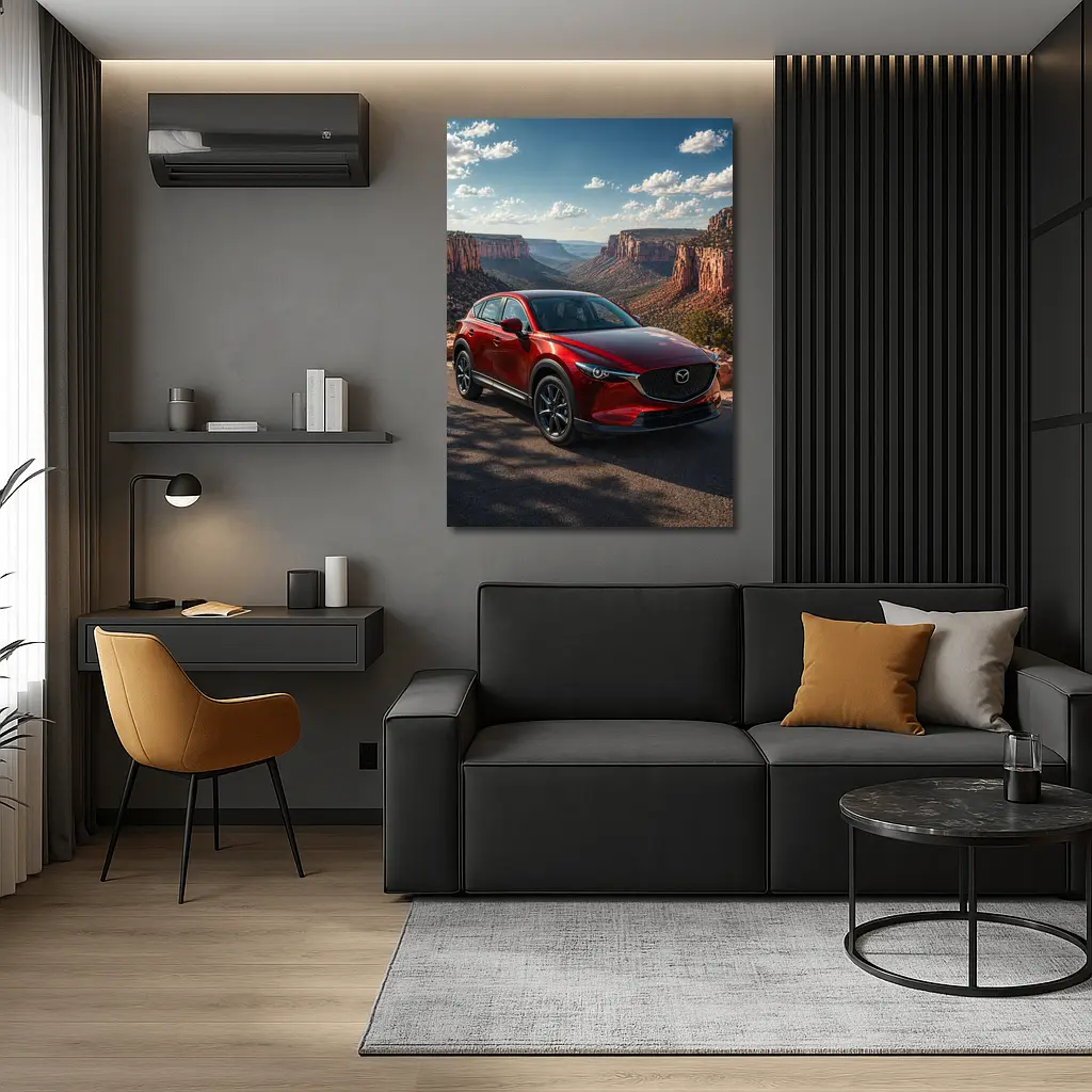 Mazda CX5 Red SUV Canyon Landscape – Wall Art