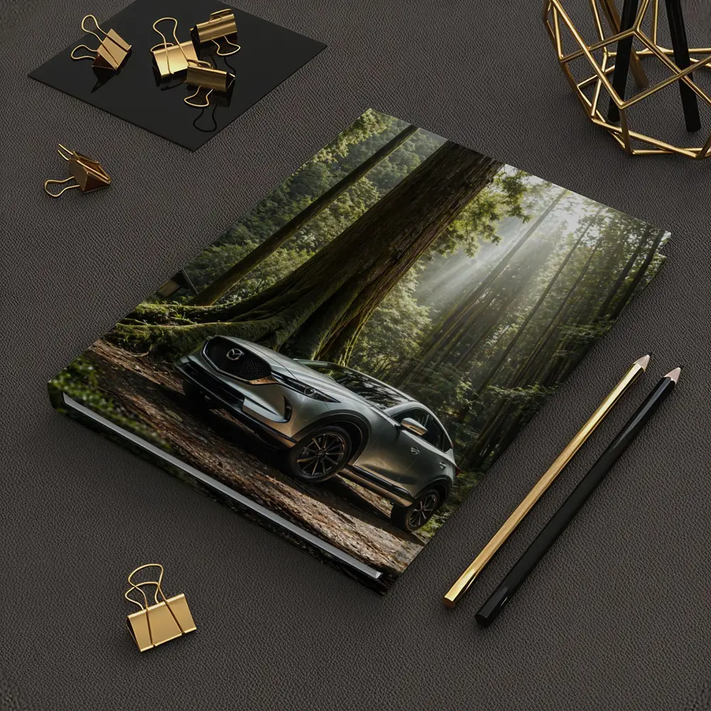 Mazda CX Silver SUV Forest Setting – Notebooks