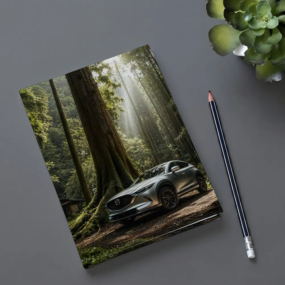Mazda CX Silver SUV Forest Setting – Notebooks