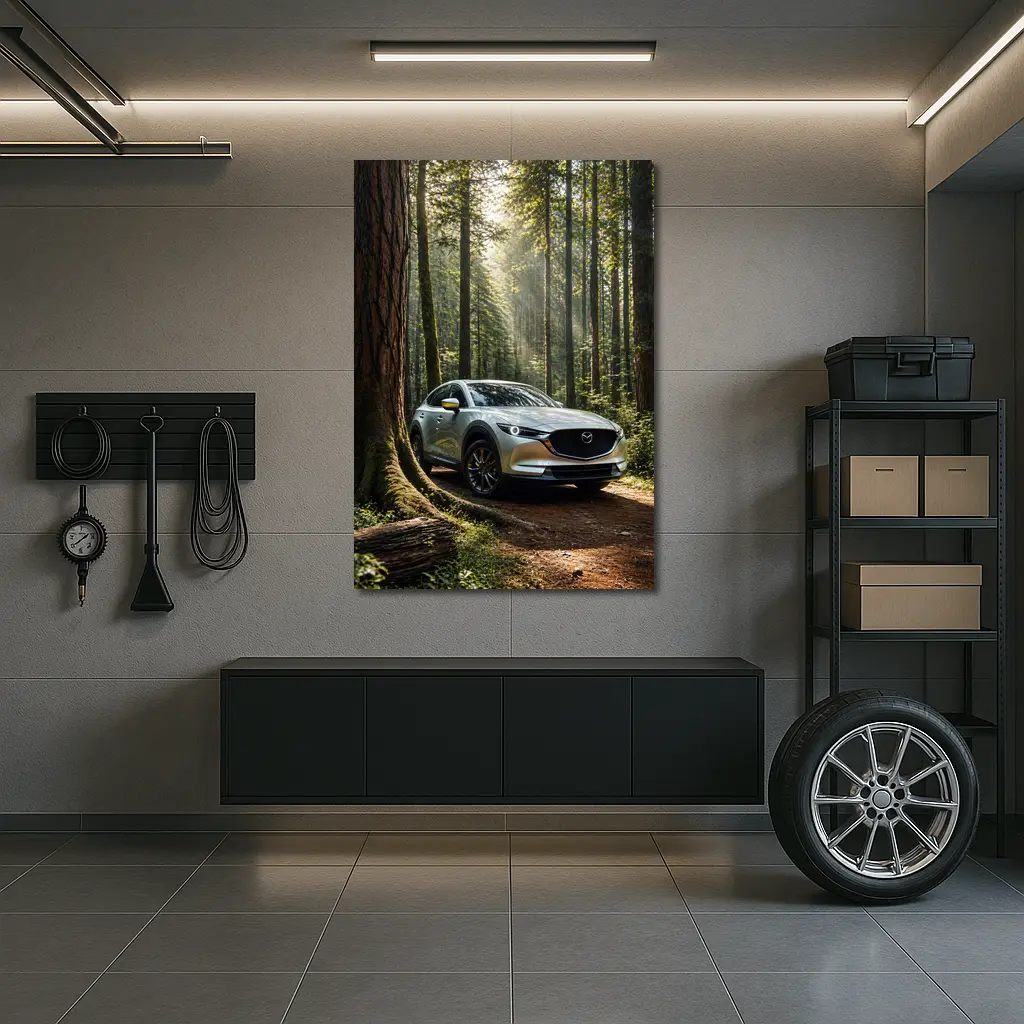 Mazda CX Forest Light Silver SUV – Wall Art