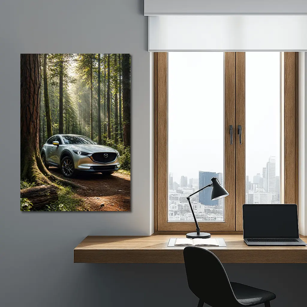 Mazda CX Forest Light Silver SUV – Wall Art