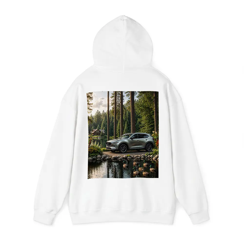 Mazda CX-9 Parked By Forest Lake – Hoodies