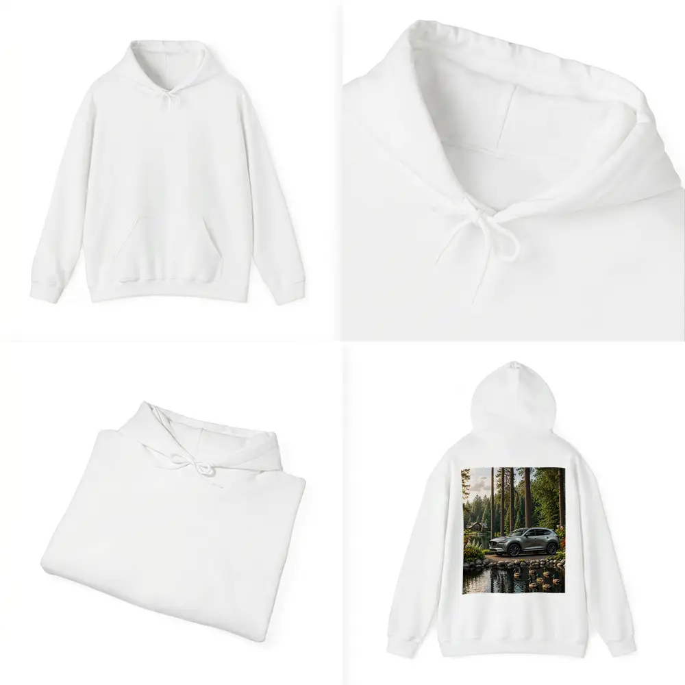 Mazda CX-9 Parked By Forest Lake – Hoodies