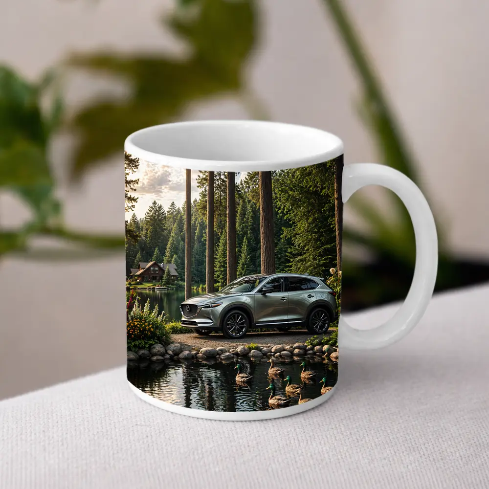 Mazda CX-9 Parked By Forest Lake – Mugs