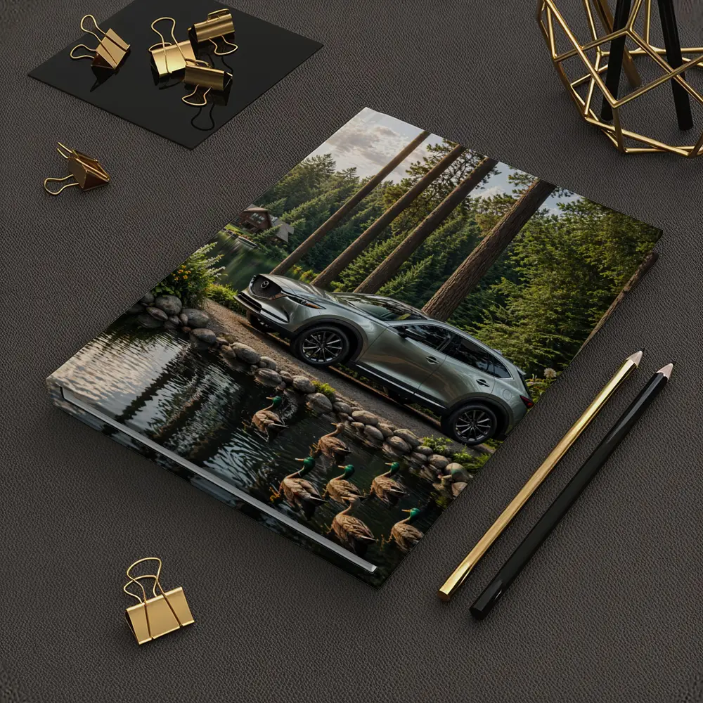 Mazda CX-9 Parked By Forest Lake – Notebooks