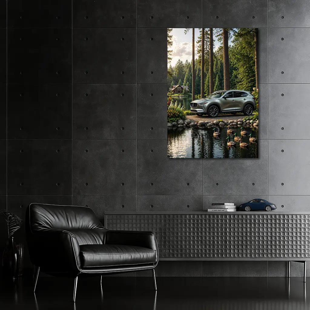 Mazda CX-9 Parked By Forest Lake – Wall Art