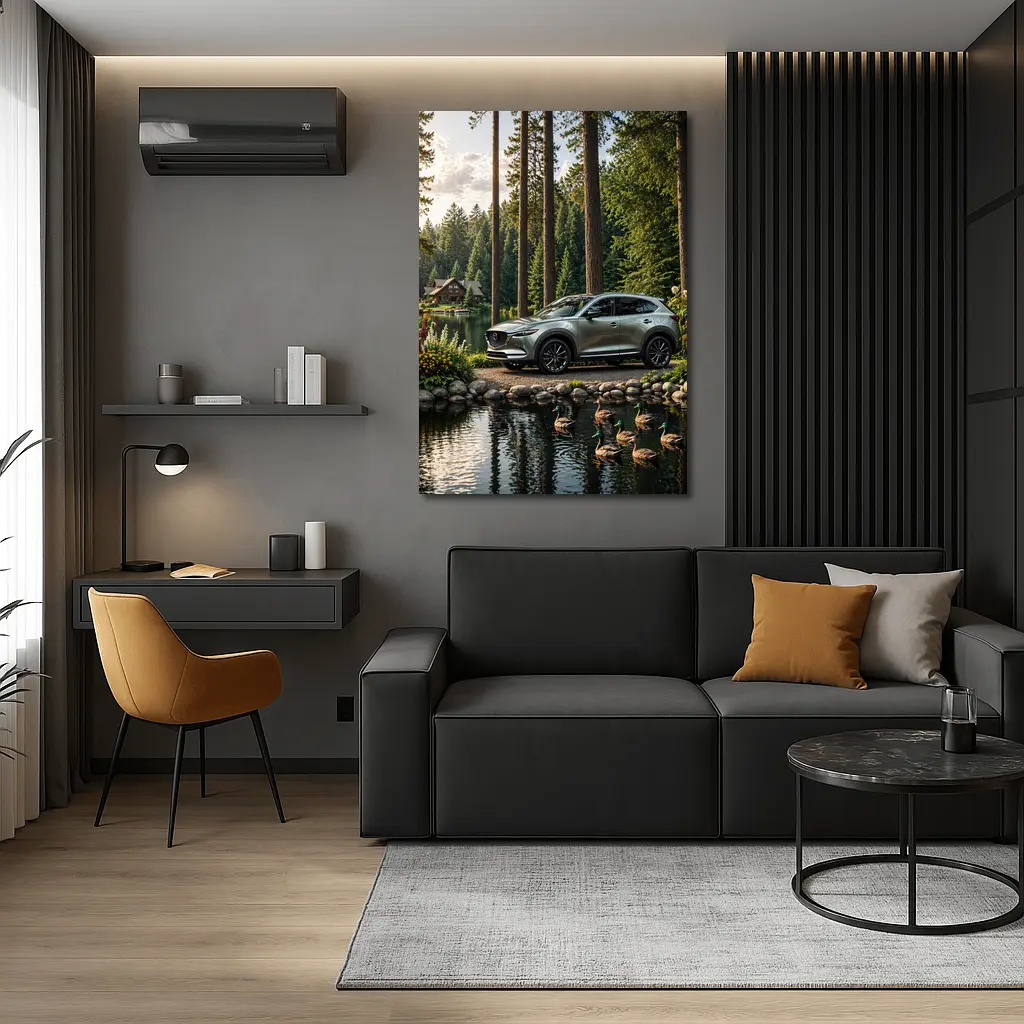 Mazda CX-9 Parked By Forest Lake – Wall Art