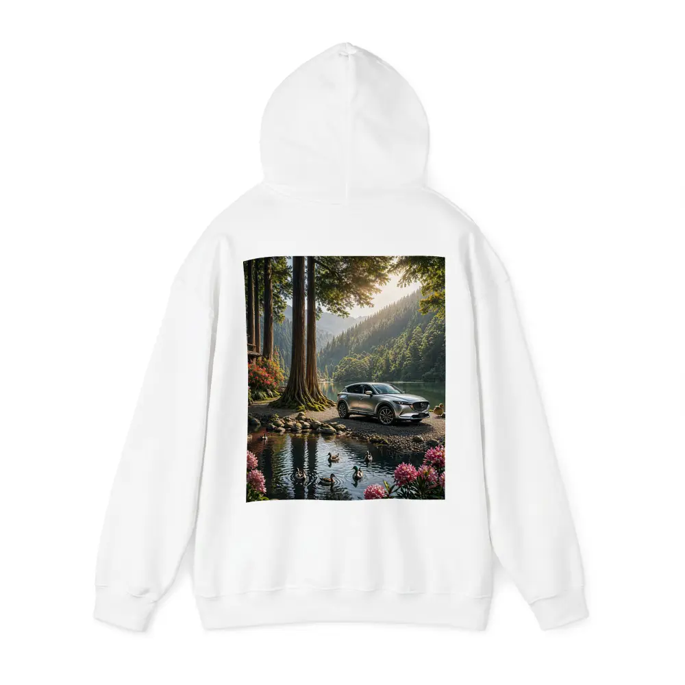 Mazda CX5 Parked By Forest Mountain Lake – Hoodies