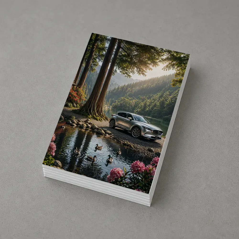 Mazda CX5 Parked By Forest Mountain Lake – Postcards