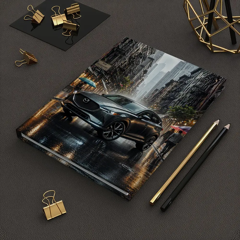 Mazda CX-9 Rainy City Street Scene – Notebooks