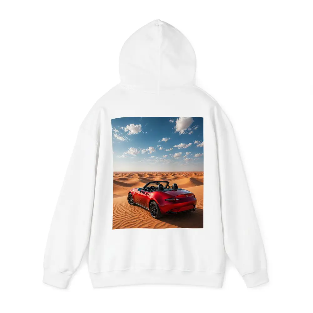 Mazda MX5 Red Convertible Desert Dunes – Hoodies