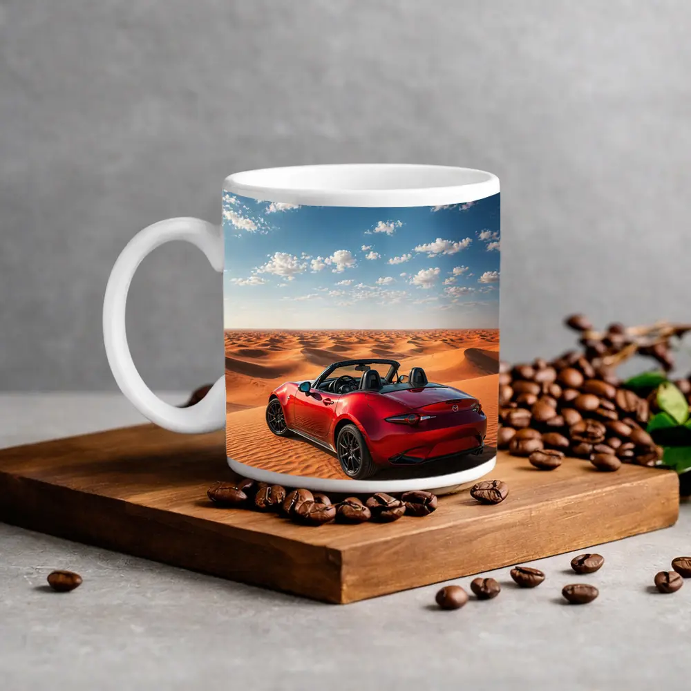 Mazda MX5 Red Convertible Desert Dunes – Mugs