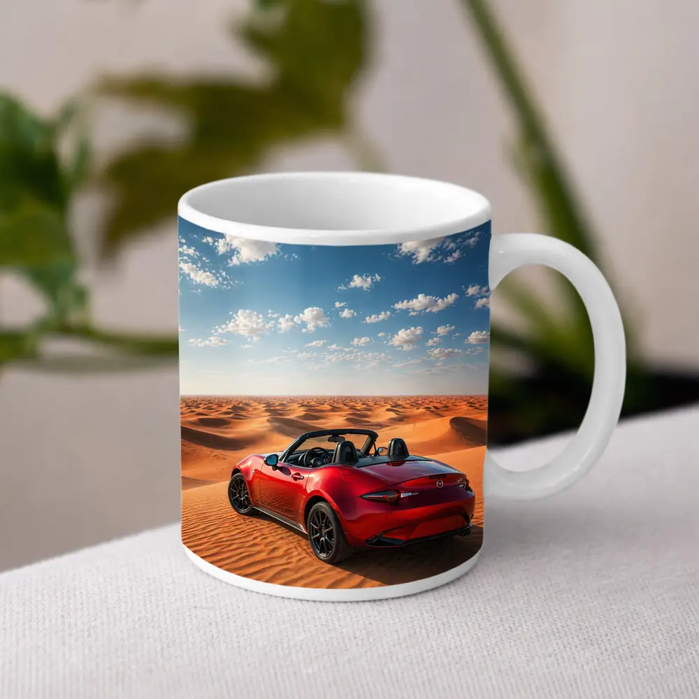 Mazda MX5 Red Convertible Desert Dunes – Mugs