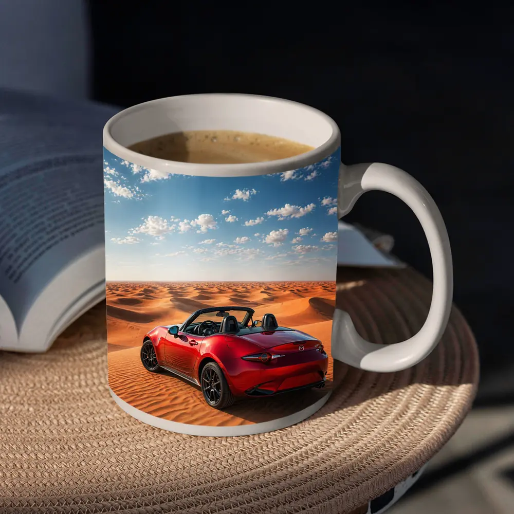 Mazda MX5 Red Convertible Desert Dunes – Mugs