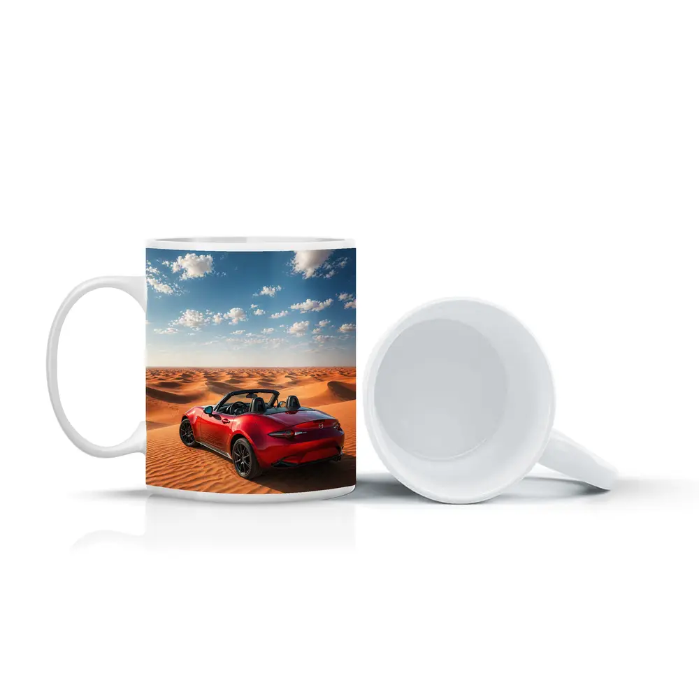 Mazda MX5 Red Convertible Desert Dunes – Mugs