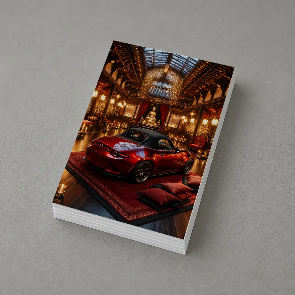Mazda MX-5 Miata Red Temple Interior – Postcards