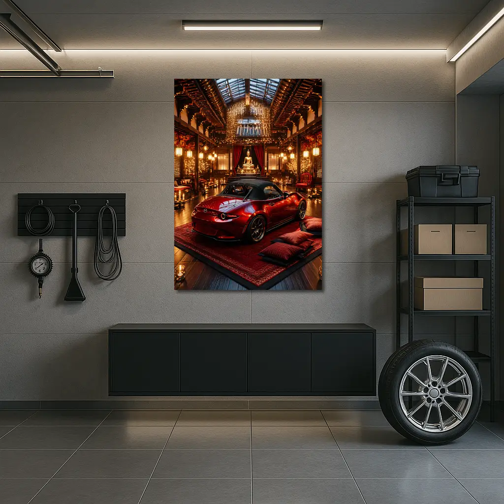Mazda MX-5 Miata Red Temple Interior – Wall Art