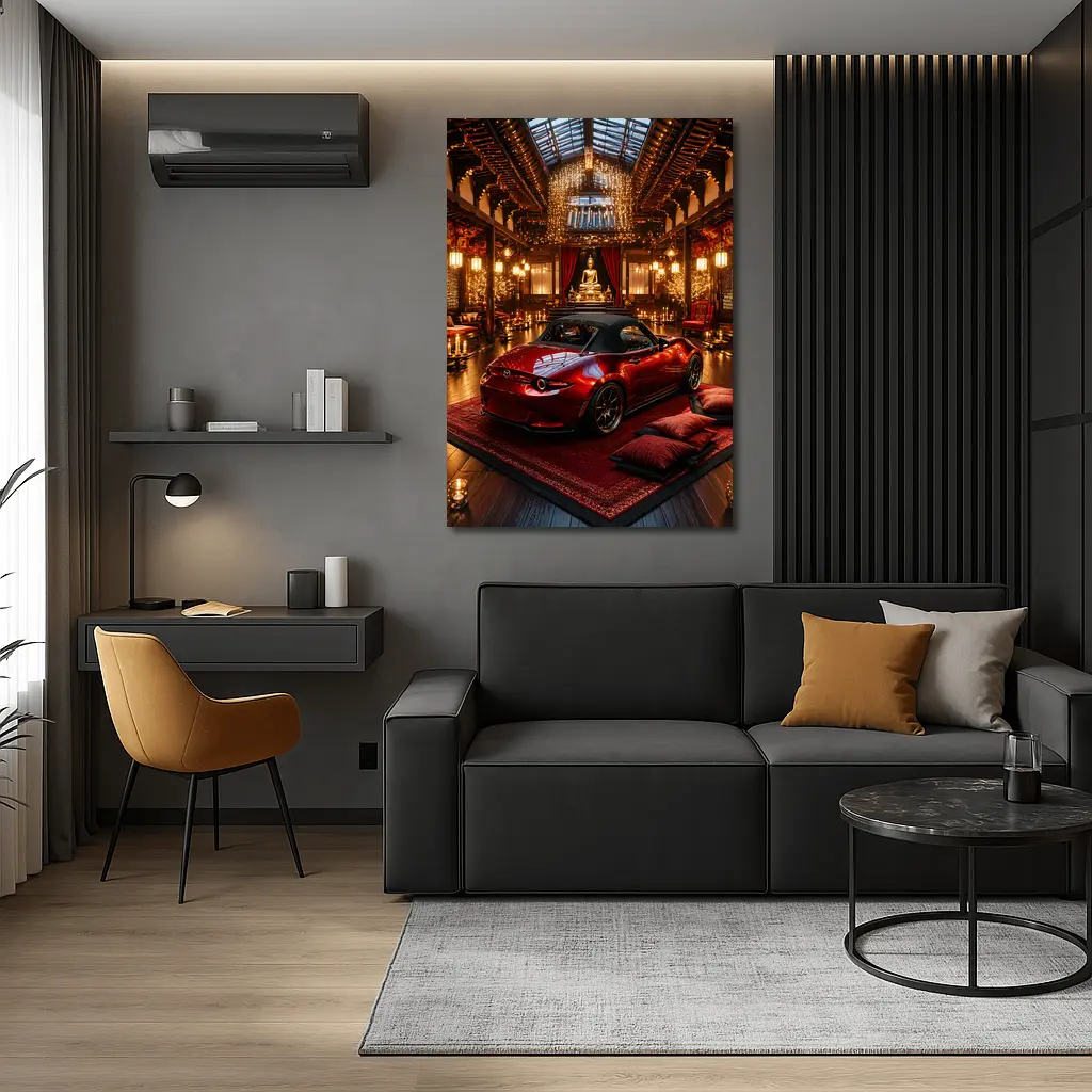 Mazda MX-5 Miata Red Temple Interior – Wall Art