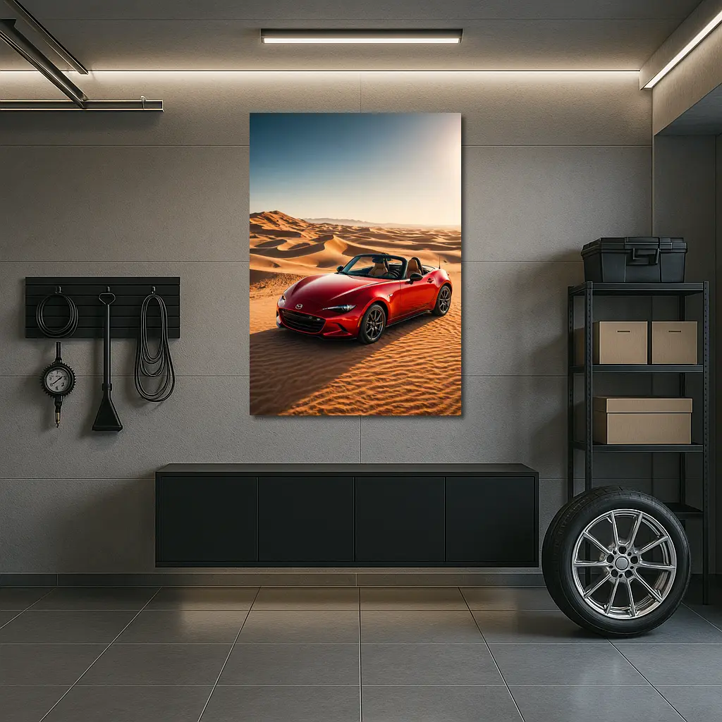 Mazda MX-5 Miata Red Desert Dunes – Wall Art