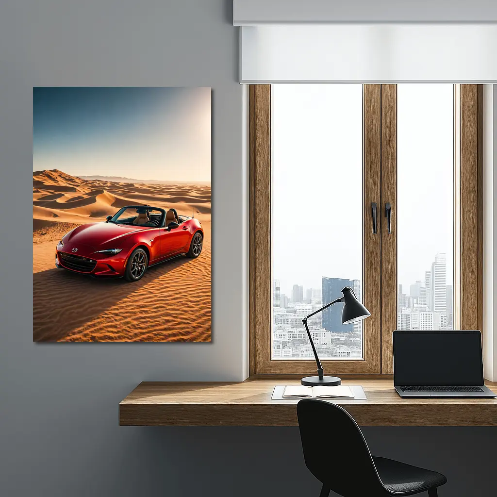 Mazda MX-5 Miata Red Desert Dunes – Wall Art