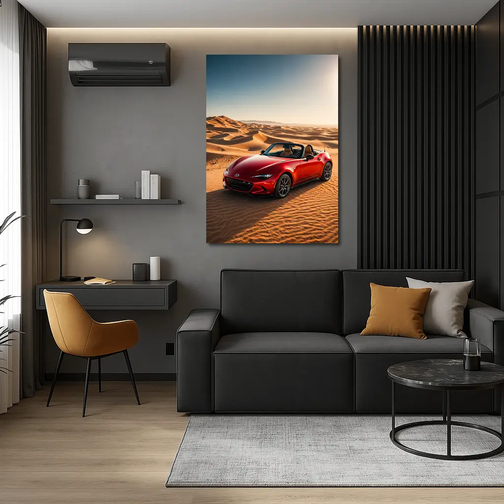 Mazda MX-5 Miata Red Desert Dunes – Wall Art
