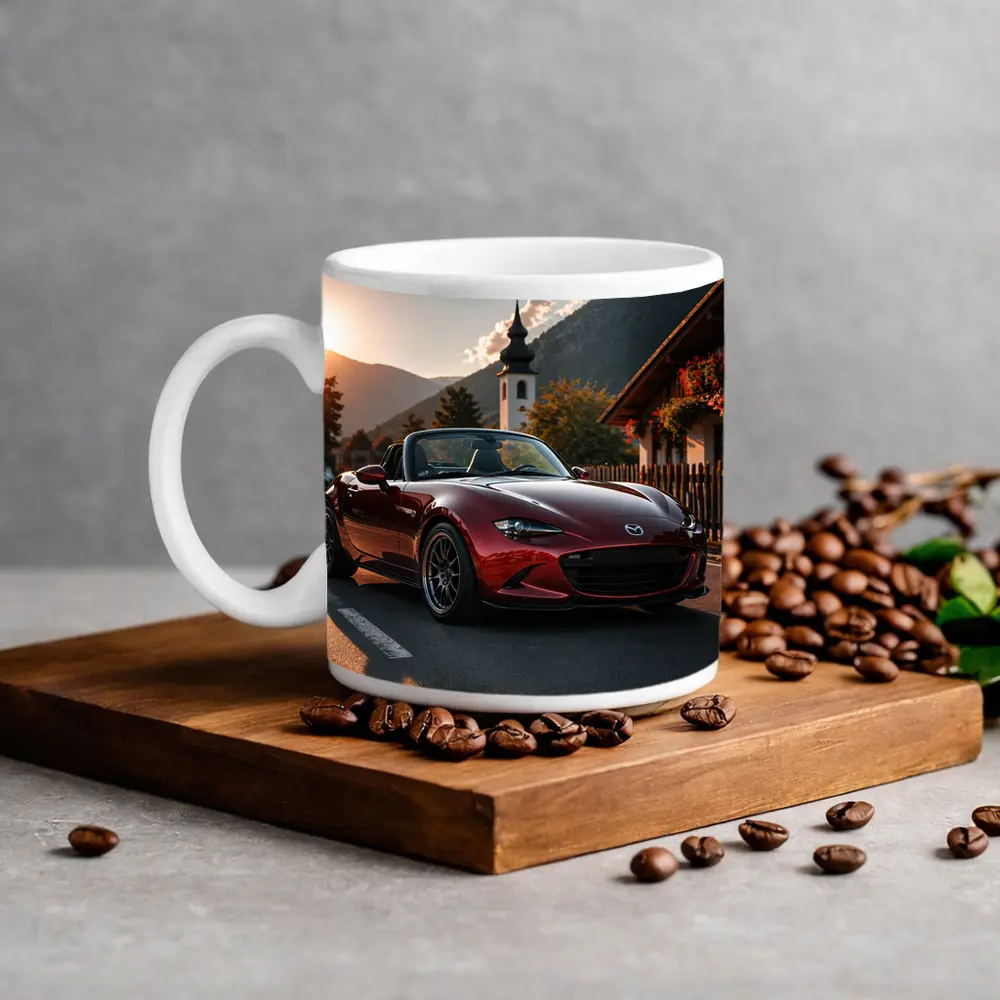 Mazda MX5 Miata Red Alpine Village Road – Mugs