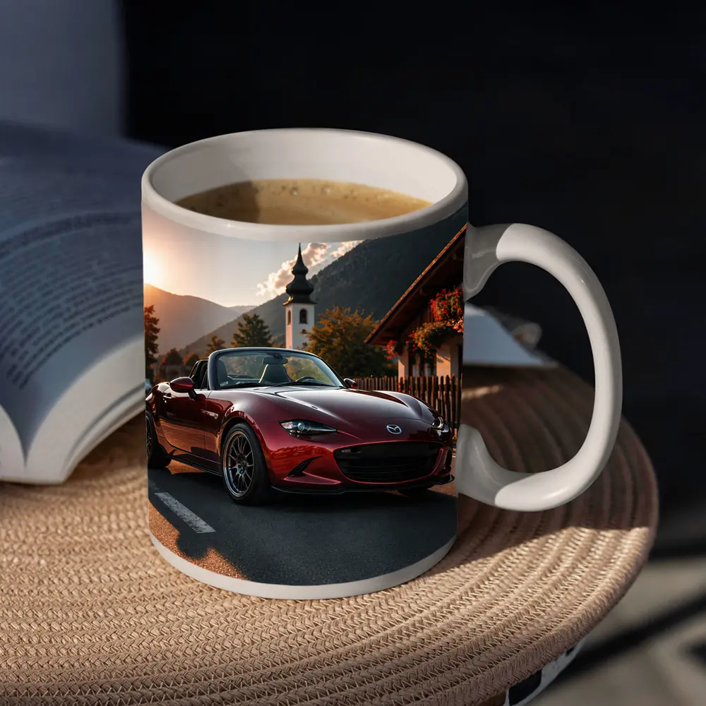 Mazda MX5 Miata Red Alpine Village Road – Mugs
